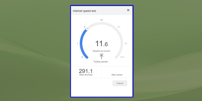speed-test your internet connection